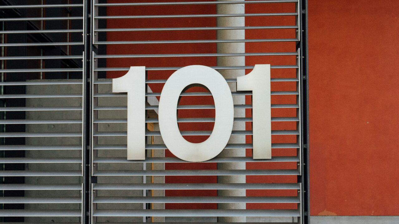 The numbers 101 on a non-descript background